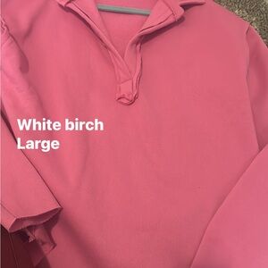 White Birch Vibrant Pink Pullover